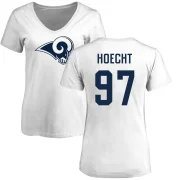 Michael Hoecht Women's Los Angeles Rams Logo Slim Fit T-Shirt - White