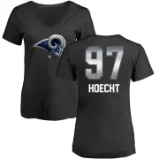 Michael Hoecht Women's Los Angeles Rams Midnight Mascot T-Shirt - Black