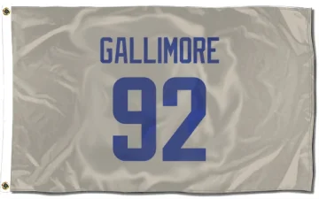 Neville Gallimore Los Angeles Rams   Bone Flag (3 X 5)