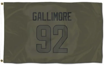 Neville Gallimore Los Angeles Rams  Flag (3 X 5) - Olive