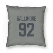 Neville Gallimore Los Angeles Rams  Pillow Cover (18 X 18) - Gray