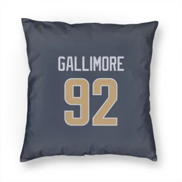 Neville Gallimore Los Angeles Rams  Pillow Cover (18 X 18) - Navy