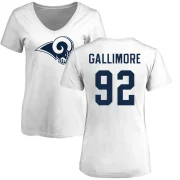 Neville Gallimore Women's Los Angeles Rams Logo Slim Fit T-Shirt - White