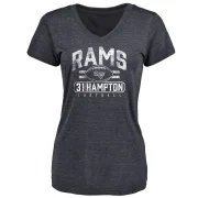 Nick Hampton Women's Los Angeles Rams Flanker T-Shirt - Navy