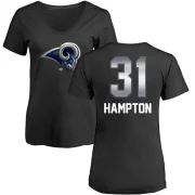 Nick Hampton Women's Los Angeles Rams Midnight Mascot T-Shirt - Black