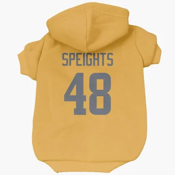 Omar Speights Los Angeles Rams  Dog & Cat Pet Hoodie - Gold