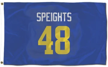 Omar Speights Los Angeles Rams  Flag (3 X 5) - Royal