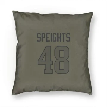 Omar Speights Los Angeles Rams  Pillow Cover (18 X 18) - Olive