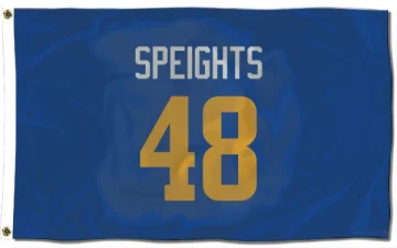 Omar Speights Los Angeles Rams   Royal  Flag (3 X 5) - Gold