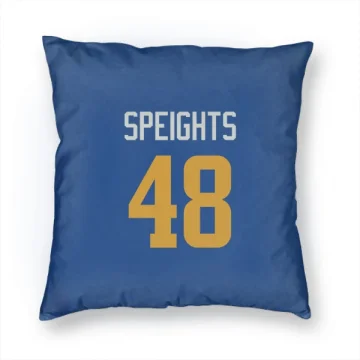 Omar Speights Los Angeles Rams   Royal  Pillow Cover (18 X 18) - Gold