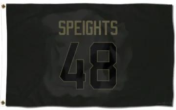 Omar Speights Los Angeles Rams  Service Flag (3 X 5) - Black