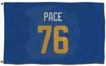 Orlando Pace Los Angeles Rams Royal  Flag (3 X 5) - Gold