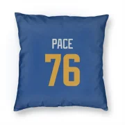 Orlando Pace Los Angeles Rams Royal  Pillow Cover (18 X 18) - Gold