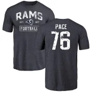 Orlando Pace Men's Los Angeles Rams Distressed T-Shirt - Navy