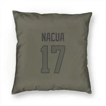 Puka Nacua Los Angeles Rams  Pillow Cover (18 X 18) - Olive