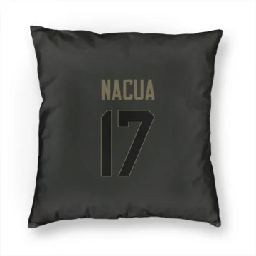 Puka Nacua Los Angeles Rams  Service Pillow Cover (18 X 18) - Black