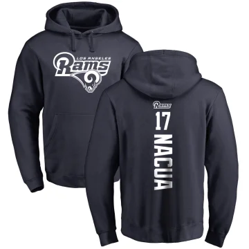 Puka Nacua Men's Los Angeles Rams Pro Line Backer Pullover Hoodie Navy