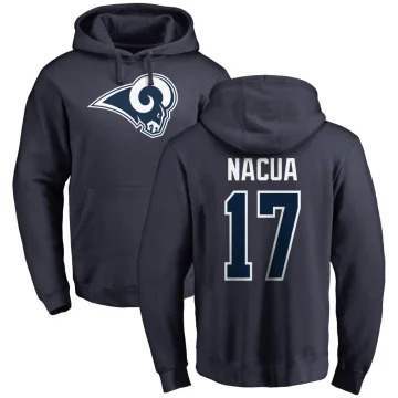 Puka Nacua Men's Los Angeles Rams Pro Line Logo Pullover Hoodie Navy