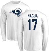 Puka Nacua Youth Los Angeles Rams Logo Long Sleeve T-Shirt - White