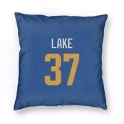 Quentin Lake Los Angeles Rams   Royal  Pillow Cover (18 X 18) - Gold