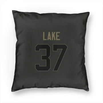 Quentin Lake Los Angeles Rams  Service Pillow Cover (18 X 18) - Black