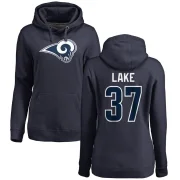 Quentin Lake Women's Los Angeles Rams Pro Line Logo Pullover Hoodie Navy