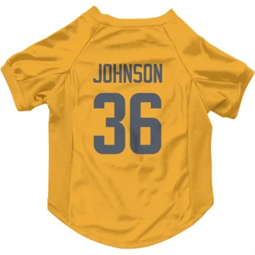 Quindell Johnson Los Angeles Rams  Dog & Cat Pet Jersey - Gold