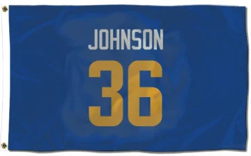 Quindell Johnson Los Angeles Rams   Royal  Flag (3 X 5) - Gold