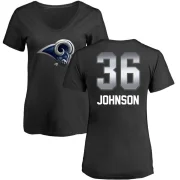 Quindell Johnson Women's Los Angeles Rams Midnight Mascot T-Shirt - Black