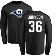 Quindell Johnson Youth Los Angeles Rams Logo Long Sleeve T-Shirt - Black