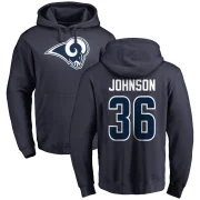 Quindell Johnson Youth Los Angeles Rams Pro Line Logo Pullover Hoodie Navy