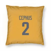 Quintez Cephus Los Angeles Rams  Pillow Cover (18 X 18) - Gold