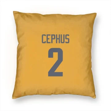 Quintez Cephus Los Angeles Rams  Pillow Cover (18 X 18) - Gold