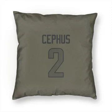 Quintez Cephus Los Angeles Rams  Pillow Cover (18 X 18) - Olive