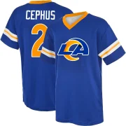 Quintez Cephus Men's Los Angeles Rams Game Day V-Neck T-Shirt Royal