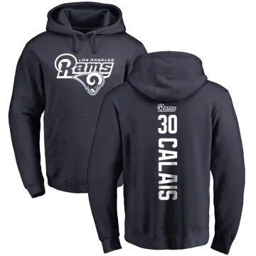 Raymond Calais Men's Los Angeles Rams Pro Line Backer Pullover Hoodie Navy