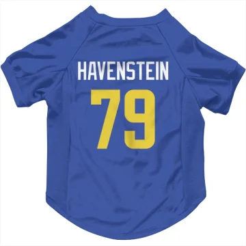 Rob Havenstein Los Angeles Rams  Dog & Cat Pet Jersey - Royal