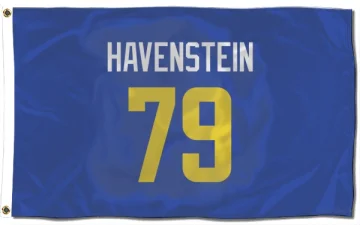 Rob Havenstein Los Angeles Rams  Flag (3 X 5) - Royal