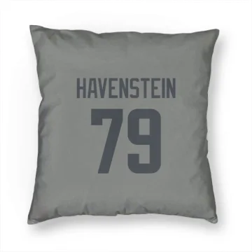 Rob Havenstein Los Angeles Rams  Pillow Cover (18 X 18) - Gray