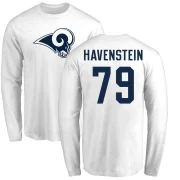 Rob Havenstein Men's Los Angeles Rams Logo Long Sleeve T-Shirt - White