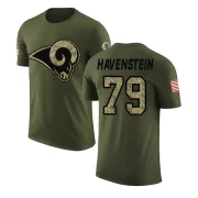 Rob Havenstein Youth Los Angeles Rams Salute to Service T-Shirt Olive