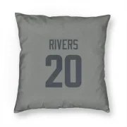 Ronnie Rivers Los Angeles Rams  Pillow Cover (18 X 18) - Gray