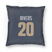 Ronnie Rivers Los Angeles Rams  Pillow Cover (18 X 18) - Navy