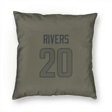 Ronnie Rivers Los Angeles Rams  Pillow Cover (18 X 18) - Olive