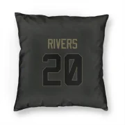 Ronnie Rivers Los Angeles Rams  Service Pillow Cover (18 X 18) - Black