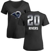 Ronnie Rivers Women's Los Angeles Rams Midnight Mascot T-Shirt - Black