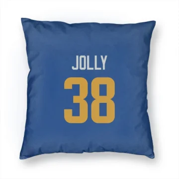 Shaun Jolly Los Angeles Rams   Royal  Pillow Cover (18 X 18) - Gold