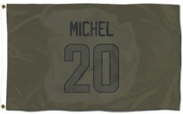 Sony Michel Los Angeles Rams  Flag (3 X 5) - Olive