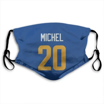 Sony Michel Los Angeles Rams   Royal  Face Mask - Gold