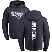 Sony Michel Men's Los Angeles Rams Pro Line Backer Pullover Hoodie Navy